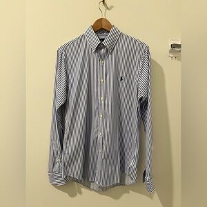 Ralph Lauren Navy and White Striped Shirt